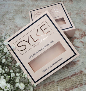 Mystic Silver 'Midi' Organic 100% Mulberry Silk Scrunchie - SYLKE The Label