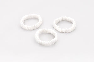 Organic 100% Mulberry Silk Set of 3 'Skinnies' in Pearl White - SYLKE The Label