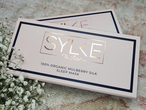 Organic 100% Mulberry Silk Sleep Mask in Champagne Bubbles - SYLKE The Label